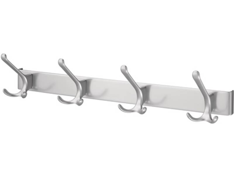 HERMETA 0824-01E Huthakenleiste 0822-0824 4 Haken Ausladung 96 mm Leichtmetall s