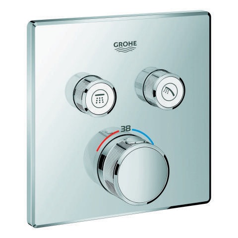 GROHE 29124000 Fertigmontageset Grohtherm SmartControl 2 Absperrventile chrom ec