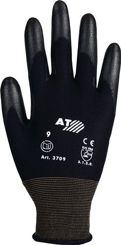 ASATEX 3709 Handschuhe  Gr.10 schwarz Polyamid m. Soft-Polyurethan EN 388 Kat