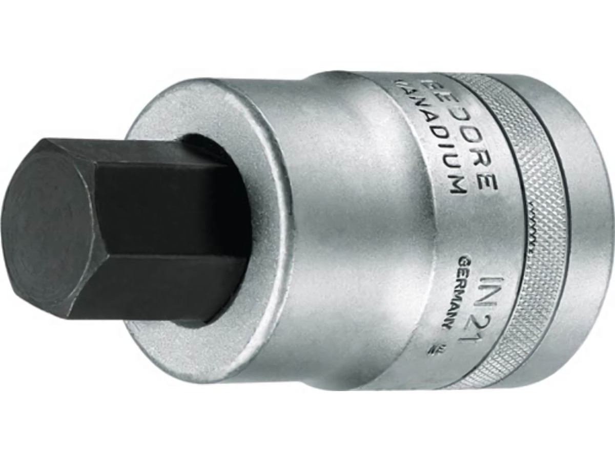 GEDORE 6181280 Steckschlüsseleinsatz IN 21 1 '' Innen-6-kant Schlüsselweite 19 m