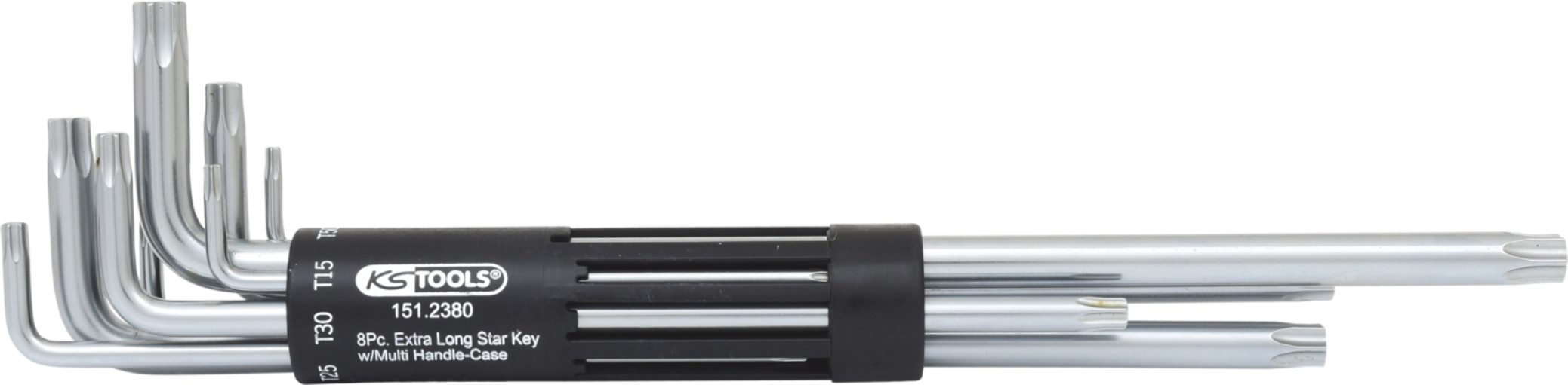 KS Tools 151.2380 3 in 1 Torx-Winkelstiftschlüssel-Satz,8-tlg. XL