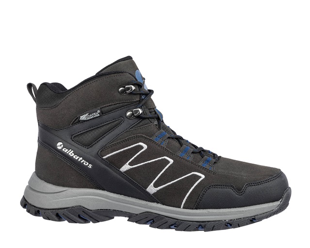 Albatros 676460 VIVARO GREY CTX MID anthrazit/blau,46 Wanderungen, Trekkingtouren und lange Trails sind genau dein Ding? Du bevorzugst für deine Ausflüge knöchelhohe Schuhe mit guter Dämpfung und sicherem Halt? Dann ist der VIVARO GREY CTX MID aus hochwer