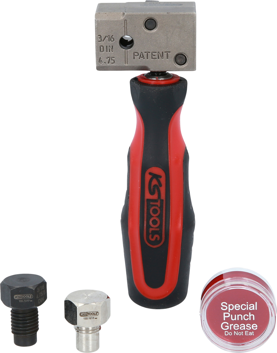 KS Tools 122.1215 FLAREFIXeco Universal-Bremsleitungs- Bördelgerät, 4-tlg.