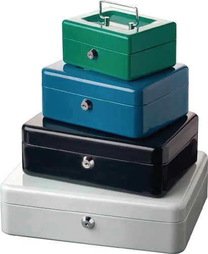 BURG-WÄCHTER 10670 Geldkassette MONEY B.150xH.80xT.120 mm grün Stahl lackiert in