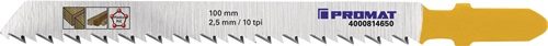 PROMAT  Stichsägeblatt  Gesamtlänge 100 mm Zahnteilung 2,5 mm Stärke 1,45 mm HCS