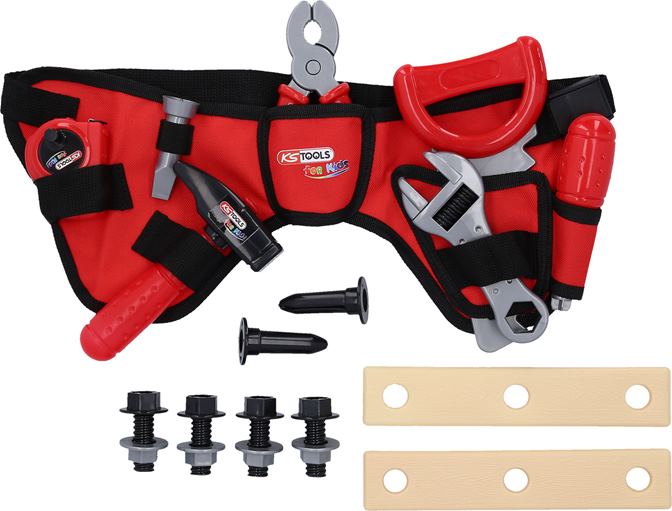 KS-Tools 100206 Kinder Werkzeug-Satz mit Werkzeuggürtel, 20-tlg