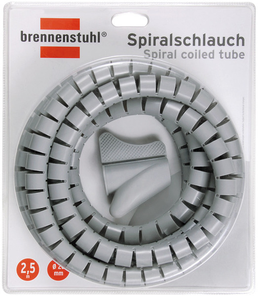 BRENNENSTUHL 1164360 Spiralschlauch grau 20mm - 2,5m   1Stk.im Blister