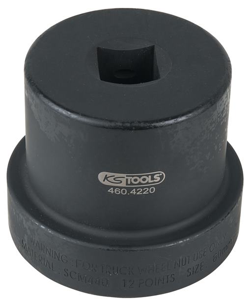 KS Tools 460.4220 1 Achsmuttern-Schlüssel mit Führungsbund, 12-kant, 80 mm