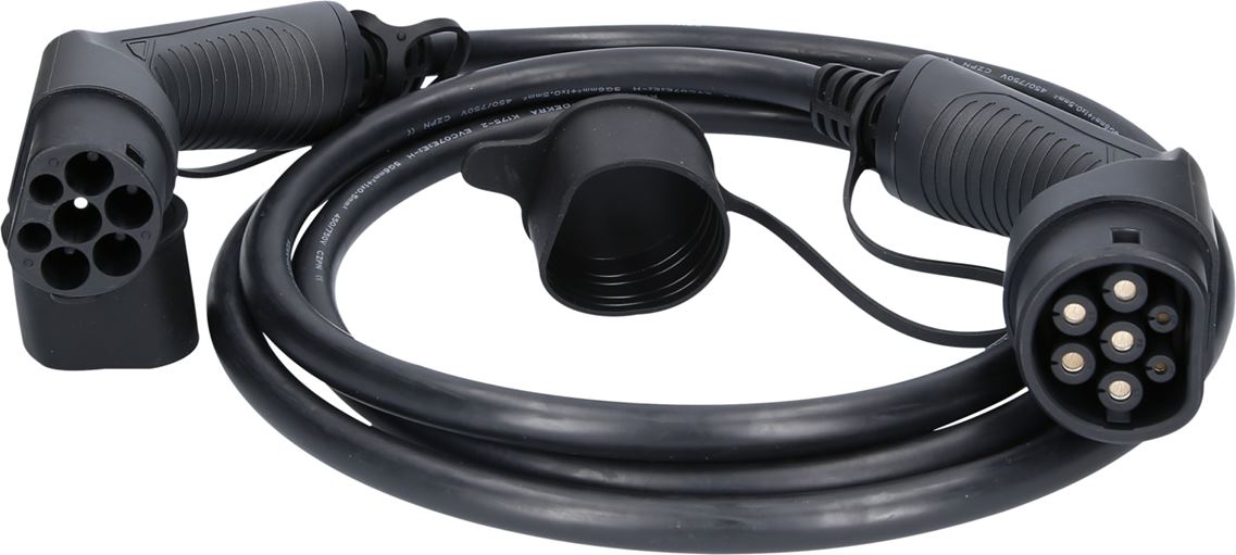 KS-Tools 117.7185 efuturo Ladekabel gerade, Typ 2 auf Typ 2 Stecker, 3 Phasen, b