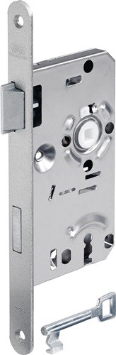 BKS 02150126 Zimmertür-Einsteckschloss 0215 BB 20/ 55/72/8 mm DIN links silber a