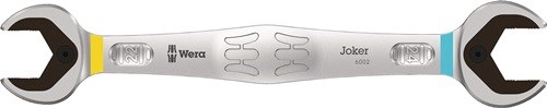 WERA 5020261001 Doppelmaulschlüssel 6002 Joker 22 x 24 mm Länge 261 mm verchromt