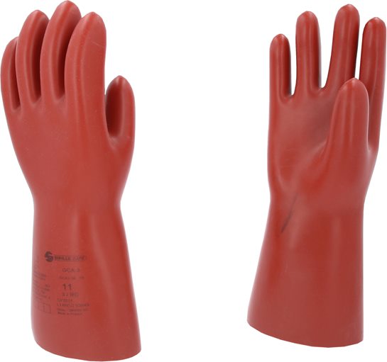 KS-Tools 117.0097 Elektriker-Schutzhandschuh mit Schutzisolierung, Größe 11, rot
