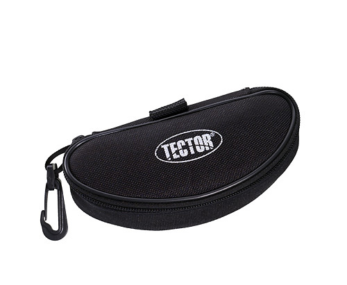 BRILLEN-ETUI   TECTOR,  Schwarz mit Reissverschluss