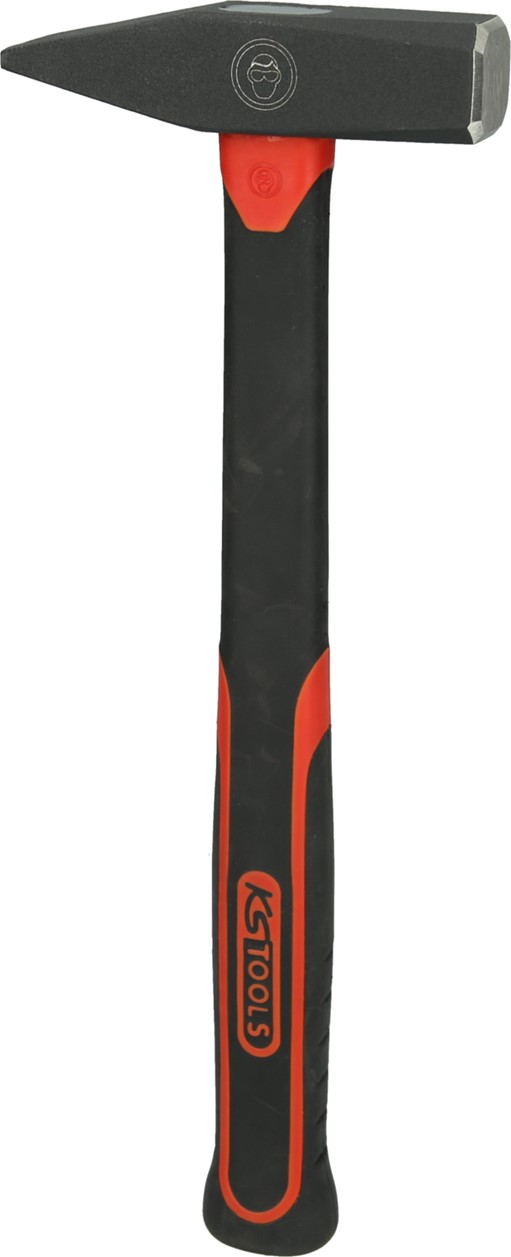 KS Tools 142.1402 Schlosserhammer mit Fiberglasstiel, 400g