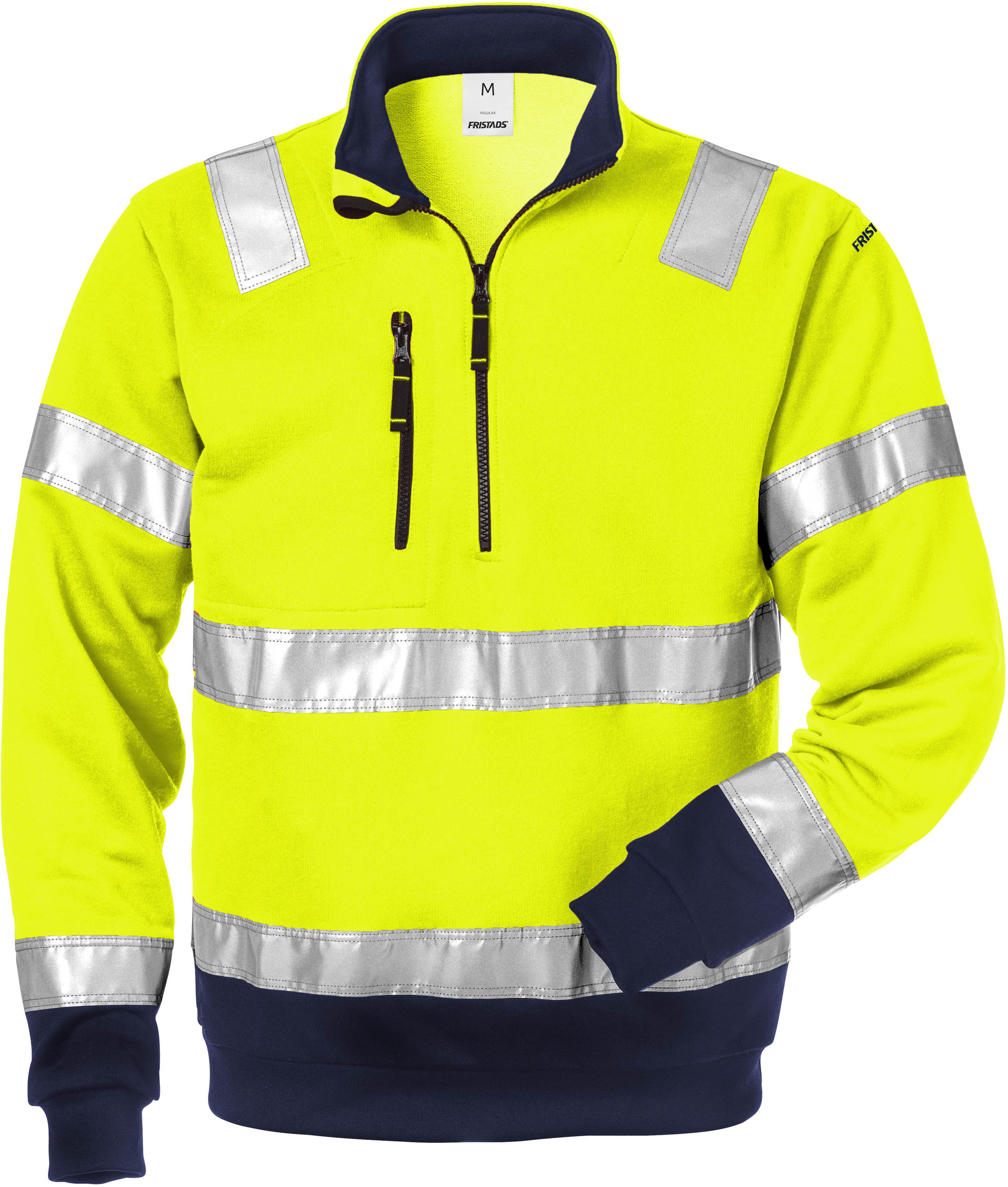 FRISTADS 100134-171 High Vis Zipper-Sweatshirt Kl. 3 728 SHV  Gr.2XL Warnschutz-