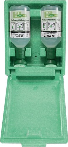 PLUM 4650 Augenspülstation  2 x 0,5 l H280xB230xT110ca.mm  Haltbarkeit 3 Jahre(u