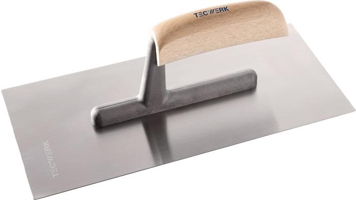 TECWERK 2000816756 Glättekelle L.280mm B.130mm gehärtet,m.H-Heft STA S.0,7mm TEC