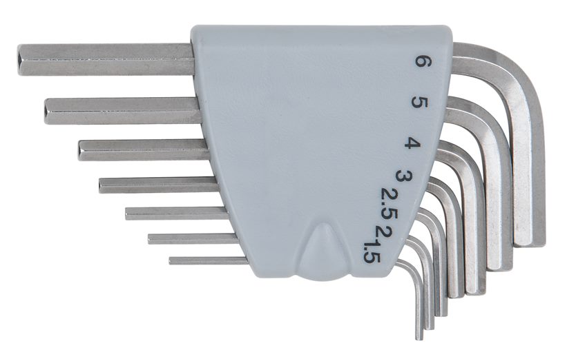 KS Tools 964.0315 EDELSTAHL Innen6kant-Winkelstiftschlüssel-Satz, 7-tlg.