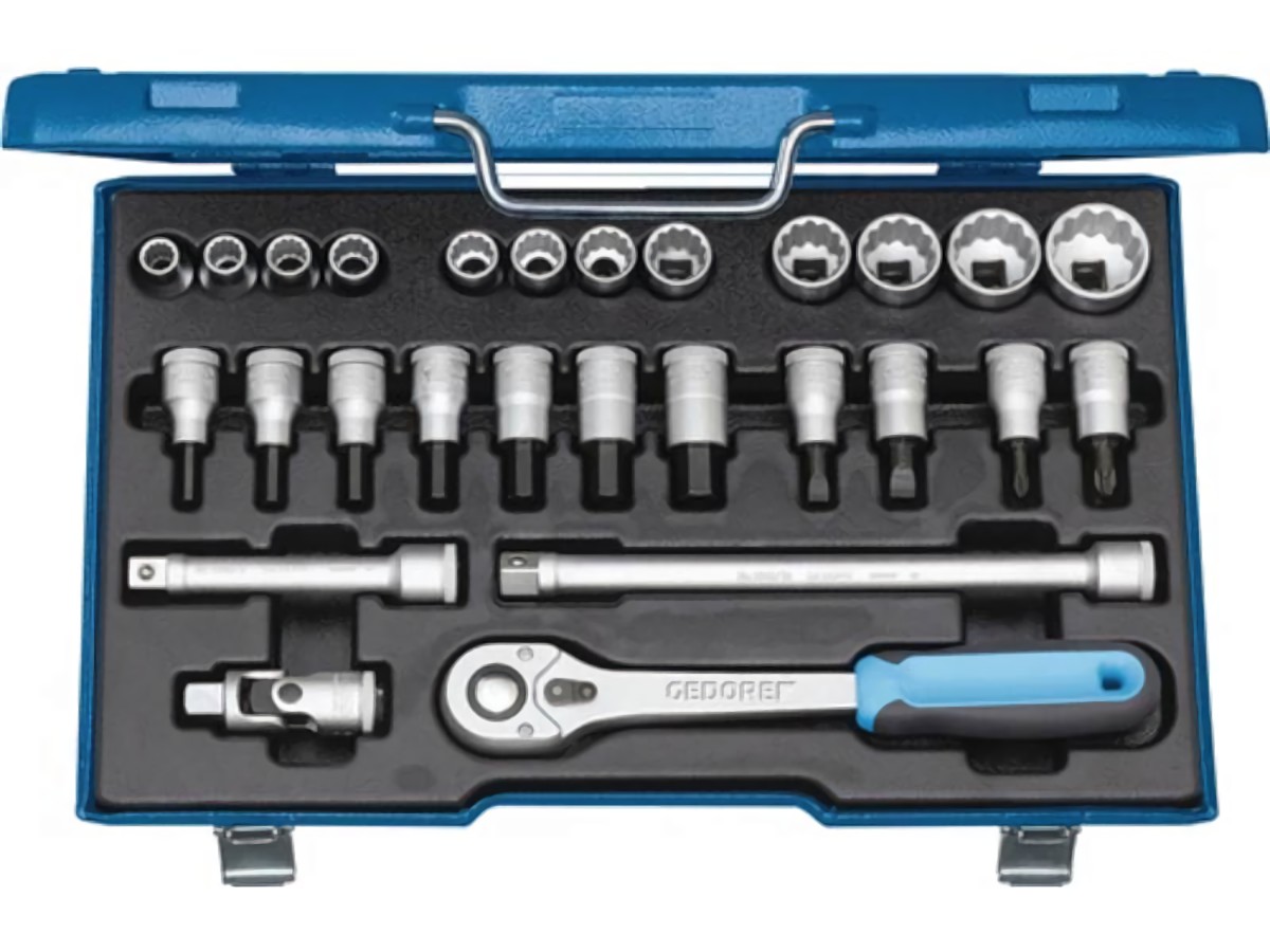 GEDORE 6140090 Steckschlüssel-Satz D 19 IMU-10 27-teilig 1/2 '' Schlüsselweiten
