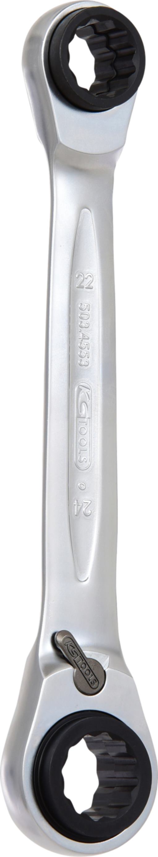 KS Tools 503.4553 4 in 1 GEARplus umschaltbar Doppel-Ratschenringschlüssel, 21x2