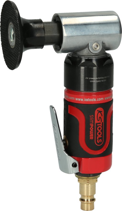 KS Tools 515.5580 SlimPOWER Mini-Druckluft-Schleifmaschine für große Pads, 19000