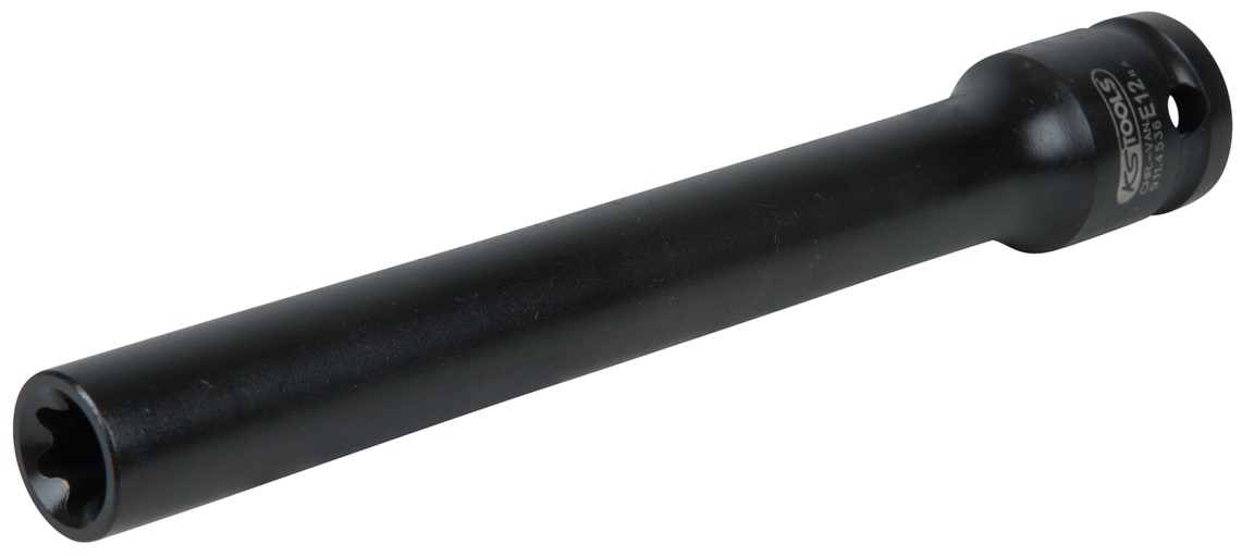 KS Tools 911.4536 1/2 Bit-Stecknuss für Torx-E-Schrauben, E12, Länge 150 mm,