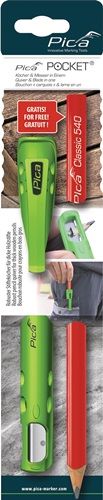 PICA 505/01 Köcher Pocket für Blei-/Markierstifte mit Spitzmesser mit 1 Zimmerma