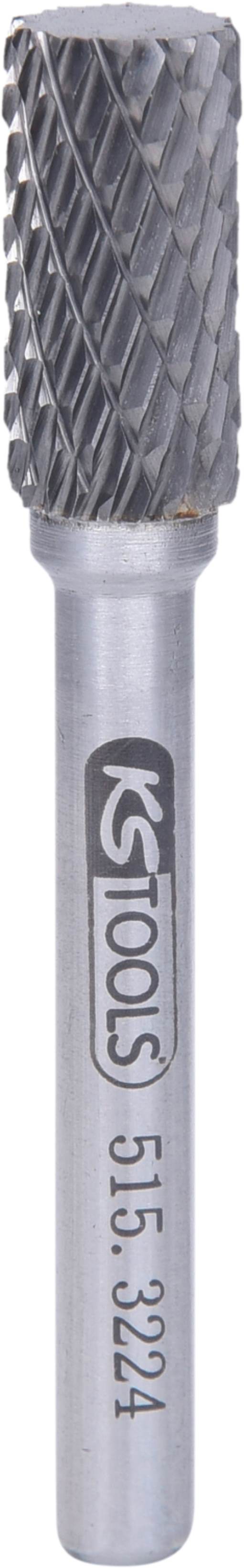 KS Tools 515.3224 HM Zylinder-Frässtift Form A ohne Stirnverzahnung, 10mm