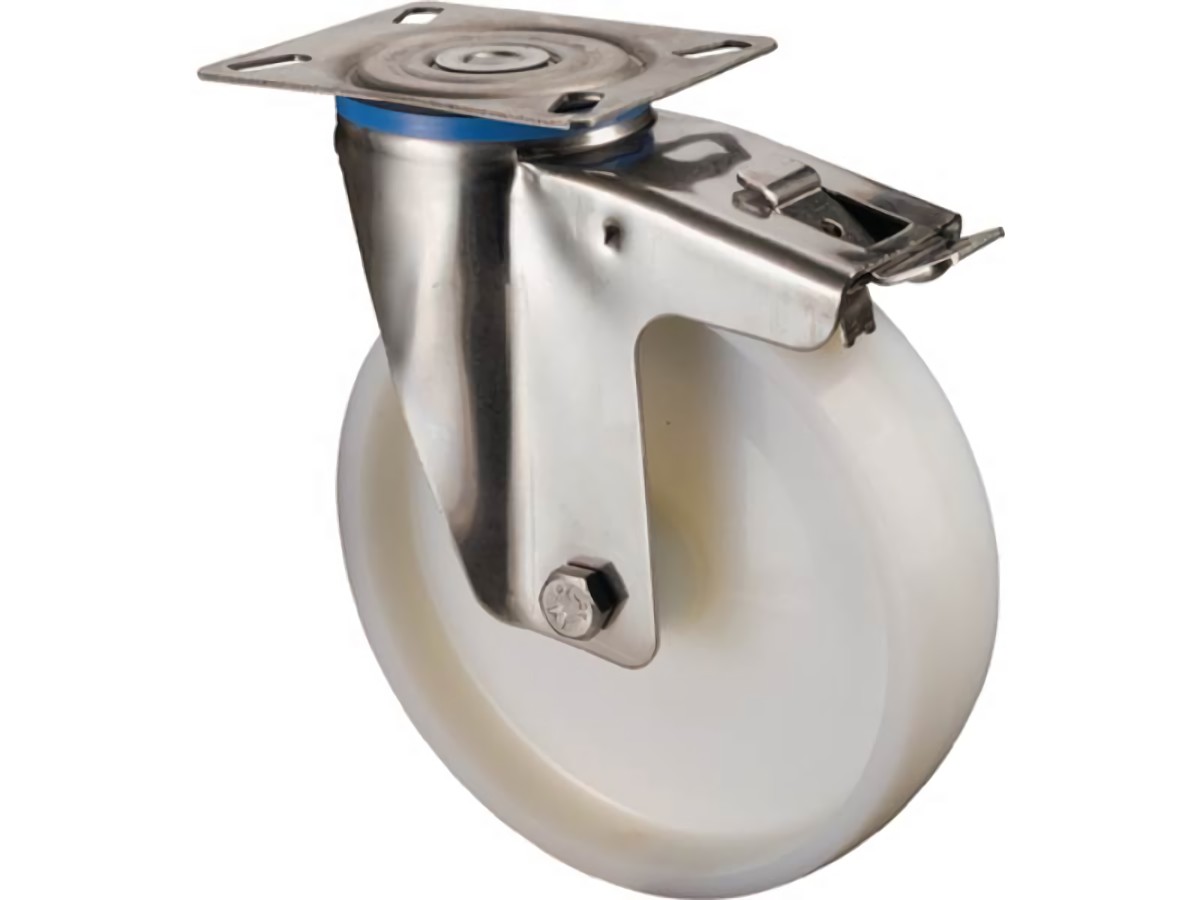 BS ROLLEN H120.A90.080 Lenkrolle  Rad-Ø 80 mm Tragfähigkeit 100 kg mit Totalfest