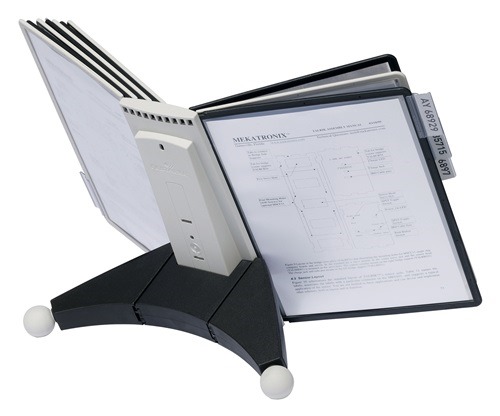 DURABLE 563222 Tischständer  Kunststoff schwarz/grau 10 Sichttafeln DIN A4 mit P