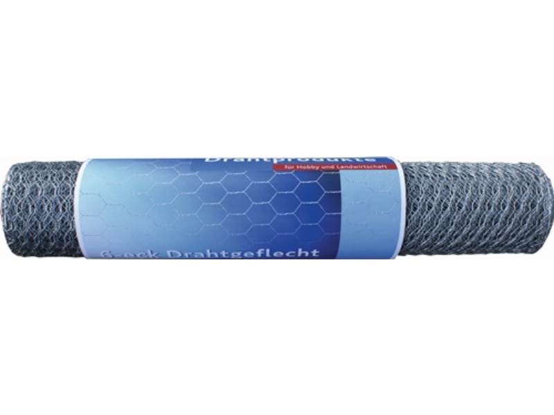200002471 Maschendrahtgeflecht  Länge 10 m, Höhe 0,5 m 6-eck Geflecht, verzinkt