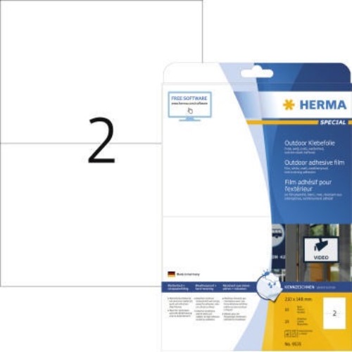 HERMA Folienetikett 9535 210x148mm weiß 20 St./Pack.