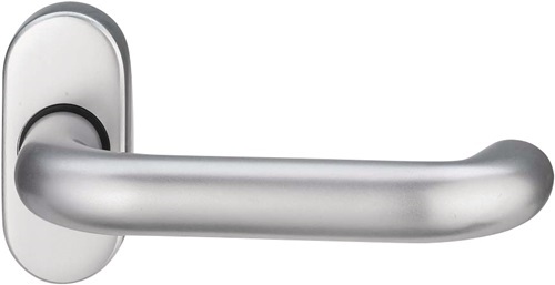 EDI 1030/2033/00 Profiltürdrückerlochteil 1030/2033 Edelstahl EST oval 8 mm gera