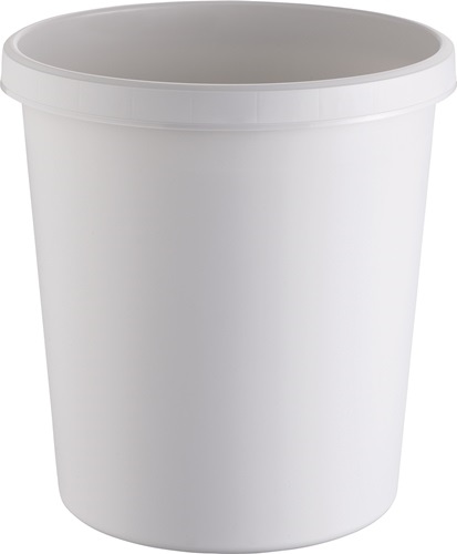 HELIT H6123882 Papierkorb  18 l H331xD.315 mm mit Griffrand Kunststoff lichtgrau