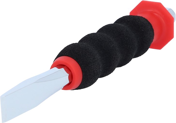 KS-Tools 156.0252 Flachmeißel mit Handschutzgriff, 8-kant, 12mm
