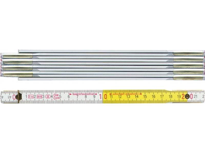 BMI 982980200 Gliedermaßstab 9802 Länge 2 m Breite 16 mm mm/cm EG III Buche weiß