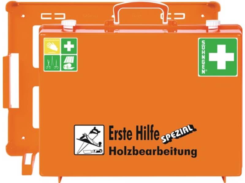 SÖHNGEN 360104 Erste Hilfe Koffer Beruf SPEZIAL Holzbearbeitung B400xH300xT150ca