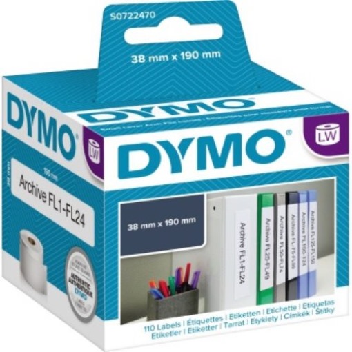 DYMO Ordneretikett S0722470 für LabelWriter 190x38mm ws 110 St./Rl.