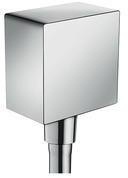 HANSGROHE 26455000 Schlauchanschluss FIXFIT SQUARE chrom  mit Rückflussverhinder