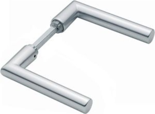 HOPPE 3388590 Türdrückerpaar Amsterdam 1400 Aluminium F1 ohne Rosetten Vierkant