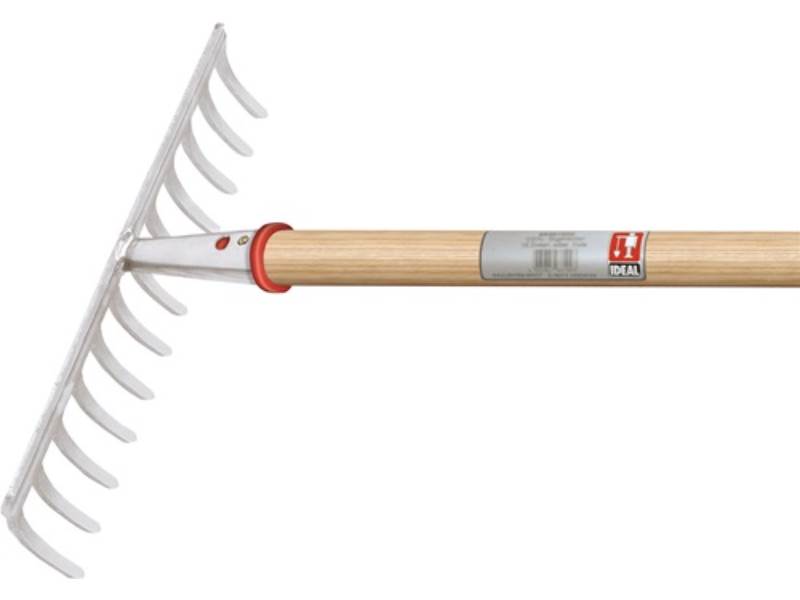 IDEAL 66401600 Gartenrechen  Arbeitsbreite 428 mm 16 Zinken mit konischer Dülle,