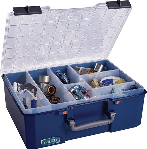 RAACO 147248 Sortimentskasten CarryLite 150 B413xT330xH147mm 8 Fächer blau