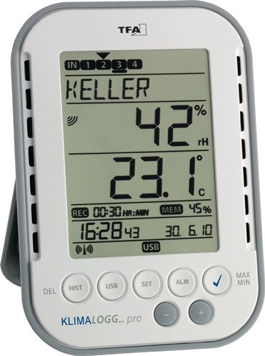 TFA 303039 Thermo-Hygrometer  Messbereich 0 bis 50GradC / Luft 1-99 % H137xB98xT