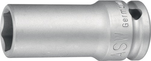 Kraftschraubersteckschlüsseleinsatz 740 L 3/4 Zoll 6KT SW 36mm L.95mm ASW 20 mm (3/4?)-Vierkantantrieb DIN 3121 · Form H 20 · mit Stiftbohrung und Ringnut · lange Ausführung Abtrieb: 6-kant · mit schrauben- und mutternschonendem Profil · Sonderstahl · Obe