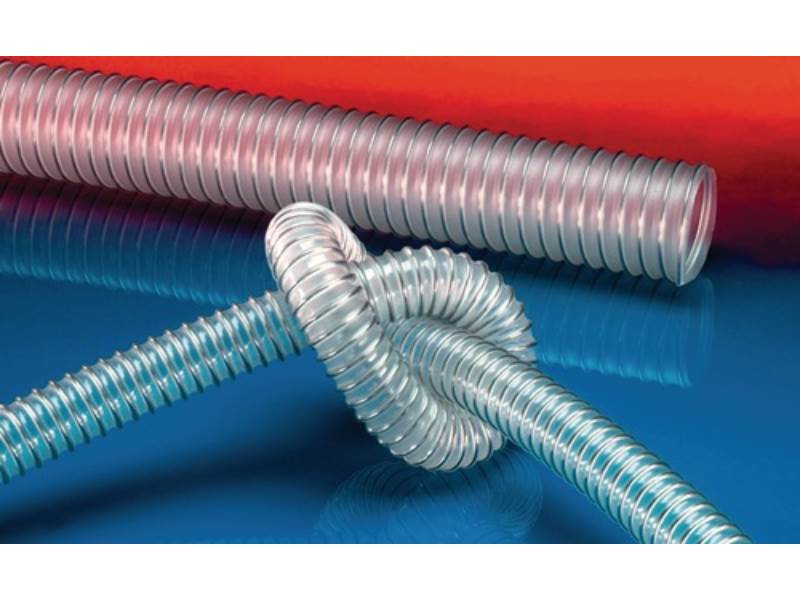 Absaug- u.Förderschl.AIRDUC® PUR-INOX 351 FOOD-AS ID 200mm AD 209mm L.10m Rl.