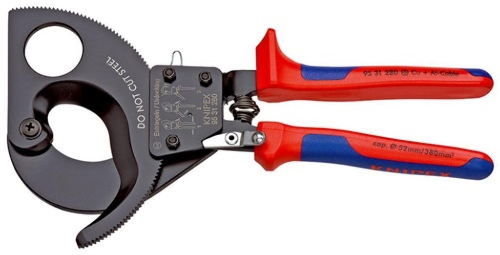 KNIPEX 95 31 280 Kabelschneider  Gesamtlänge 280 mm max. 52 (380 mm²) mm Mehrkom