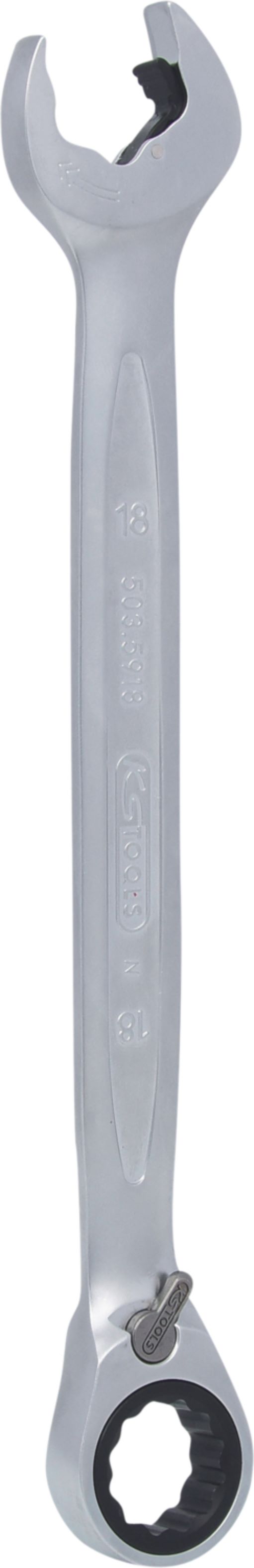 KS Tools 503.5918 DUO GEARplus Ringmaulschlüssel,Maul-Ratschenfunktion 18mm, ums