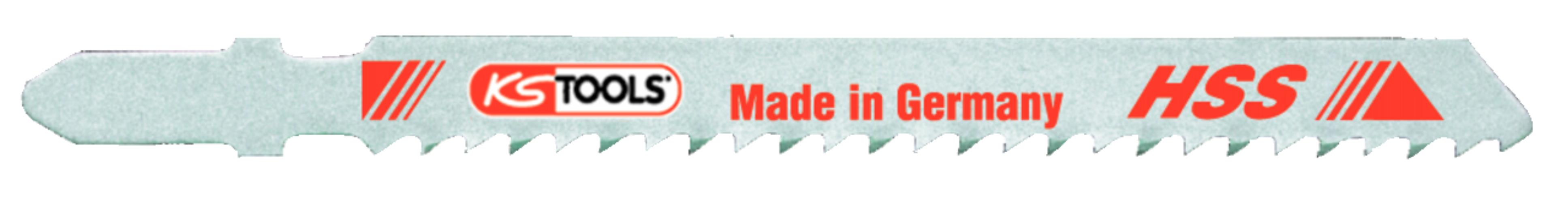 KS Tools 129.3118 Stichsägeblatt, HSS, 100mm, 3mm, T127D, 5er Pck