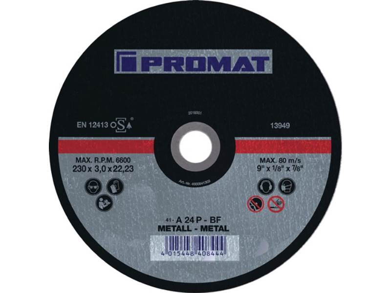 PROMAT  Trennscheibe  D125x1mm gerade Stahl Bohrung 22,23 mm