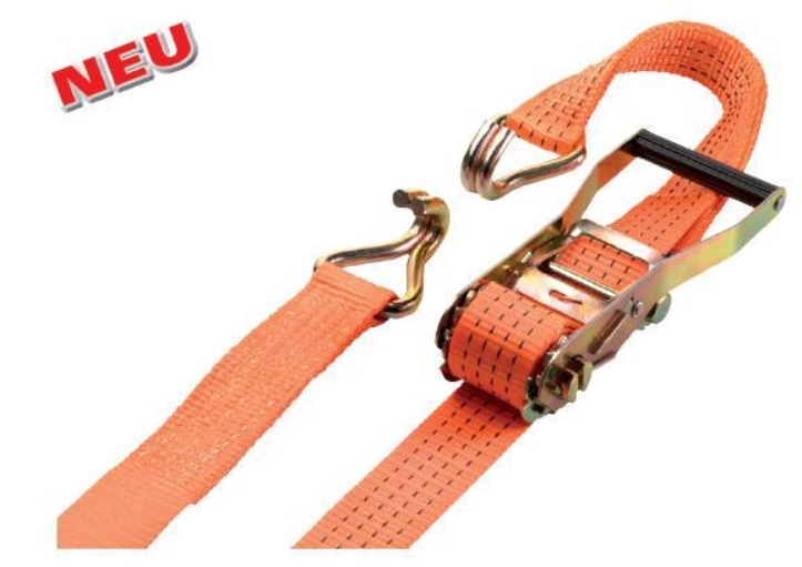 Gr .6 Meter RATSCHEN-ZURRGURT, 1-TEILIG orange CARGO LASHING BELT, 1 PART